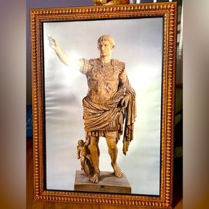 Julio Cesar framed Vatican poster.  Frame alone is more than total asking price.
